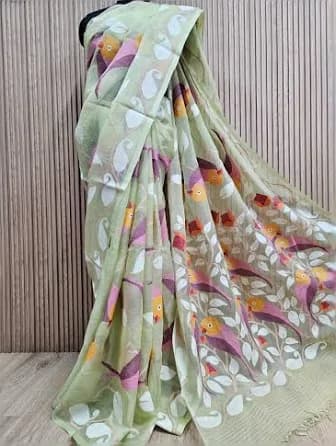 Assam Silk Saree Traditional Muga Design