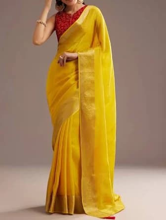 Kanjivaram Silk Saree With Temple Border