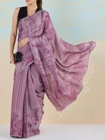 Georgette Saree With Embellished Border